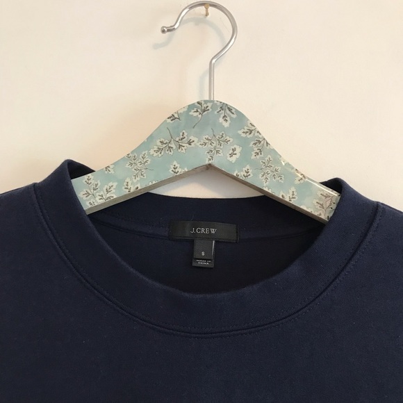 J. Crew Sequin Trim Sweatshirt Navy Blue - Picture 3 of 7